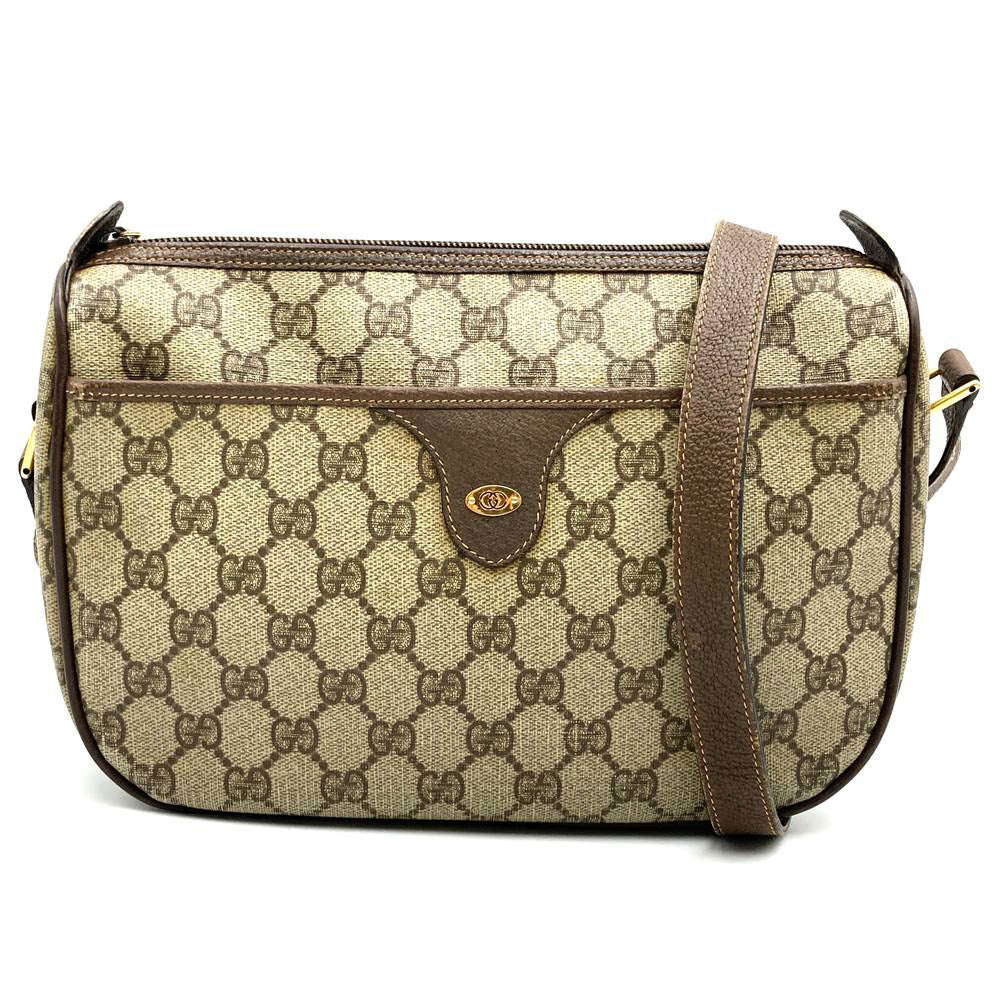 GUCCI グッチ 001 115 6106 ショルダーバッグ 斜め掛け GGスプリームキャンバス オールドグッチ ブラウン