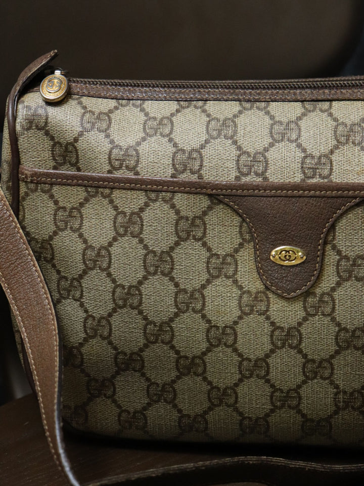 GUCCI グッチ 001 115 6106 ショルダーバッグ 斜め掛け GGスプリームキャンバス オールドグッチ ブラウン