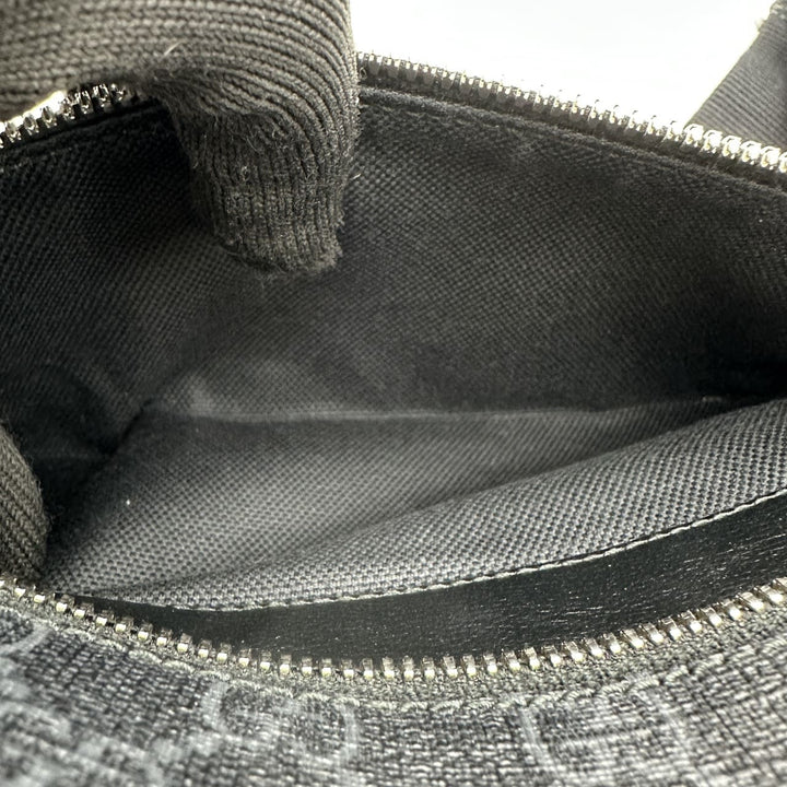 GUCCI グッチ 733240 GGスプリーム ラージ ウエストバッグ ポーチ ボディバッグ ベルトバッグ レザー ブラック