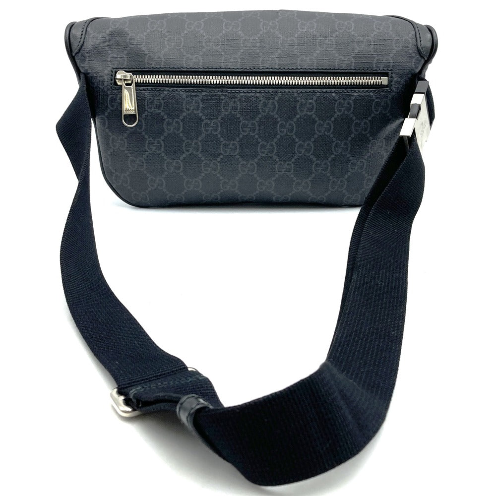 GUCCI グッチ 733240 GGスプリーム ラージ ウエストバッグ ポーチ ボディバッグ ベルトバッグ レザー ブラック
