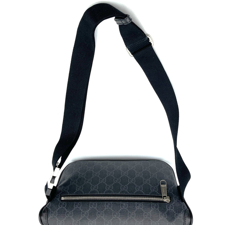 GUCCI グッチ 733240 GGスプリーム ラージ ウエストバッグ ポーチ ボディバッグ ベルトバッグ レザー ブラック