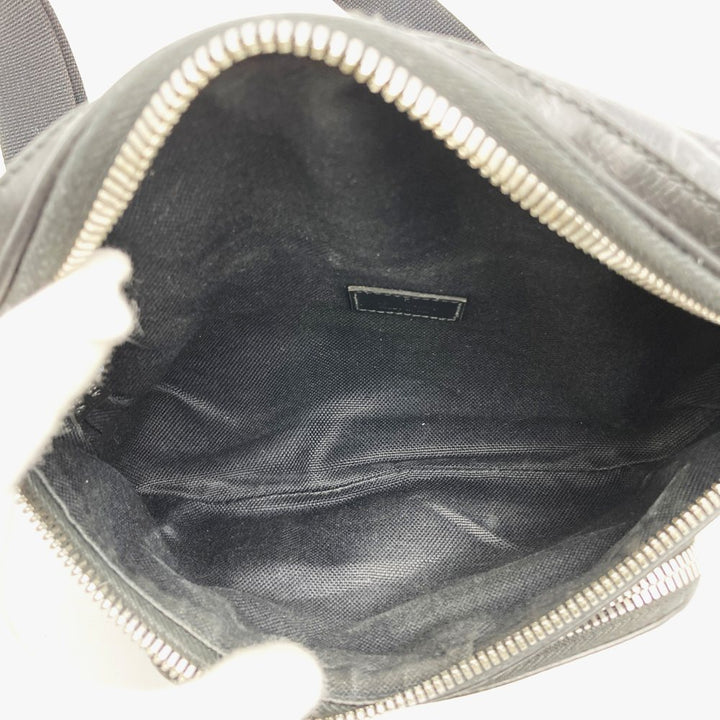 GUCCI グッチ 733240 GGスプリーム ラージ ウエストバッグ ポーチ ボディバッグ ベルトバッグ レザー ブラック